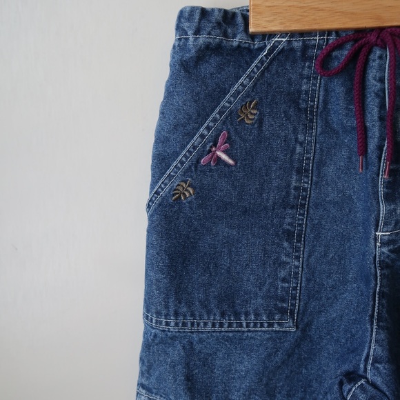 Vintage Disney Winnie the Pooh Embroidered Denim High Waisted Shorts 12/14 - Picture 3 of 9